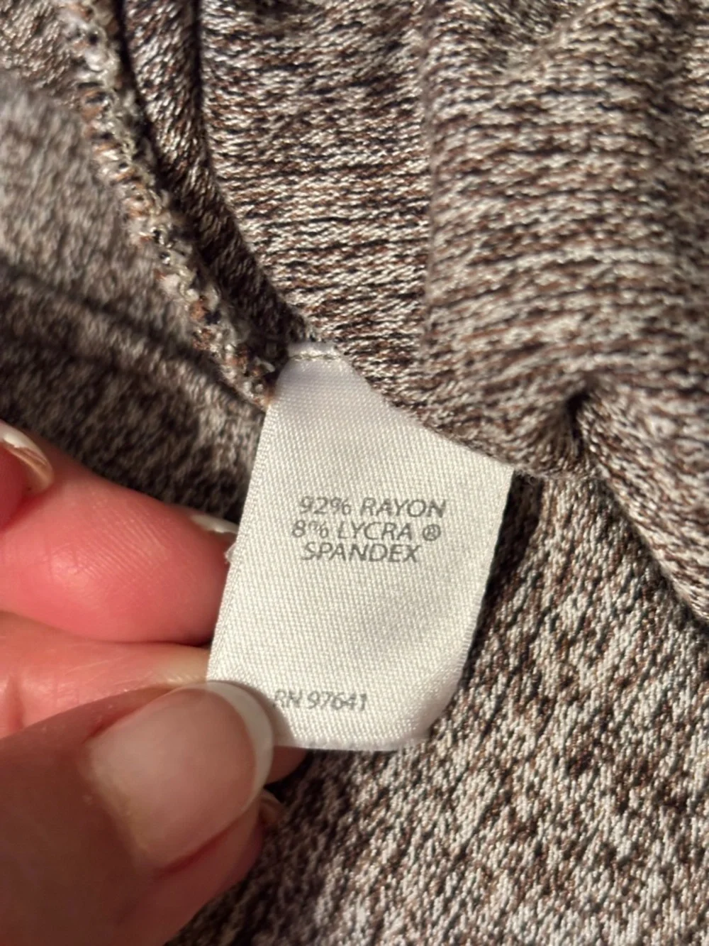 J Jill Wearever pants size large petite brown and cream heathered